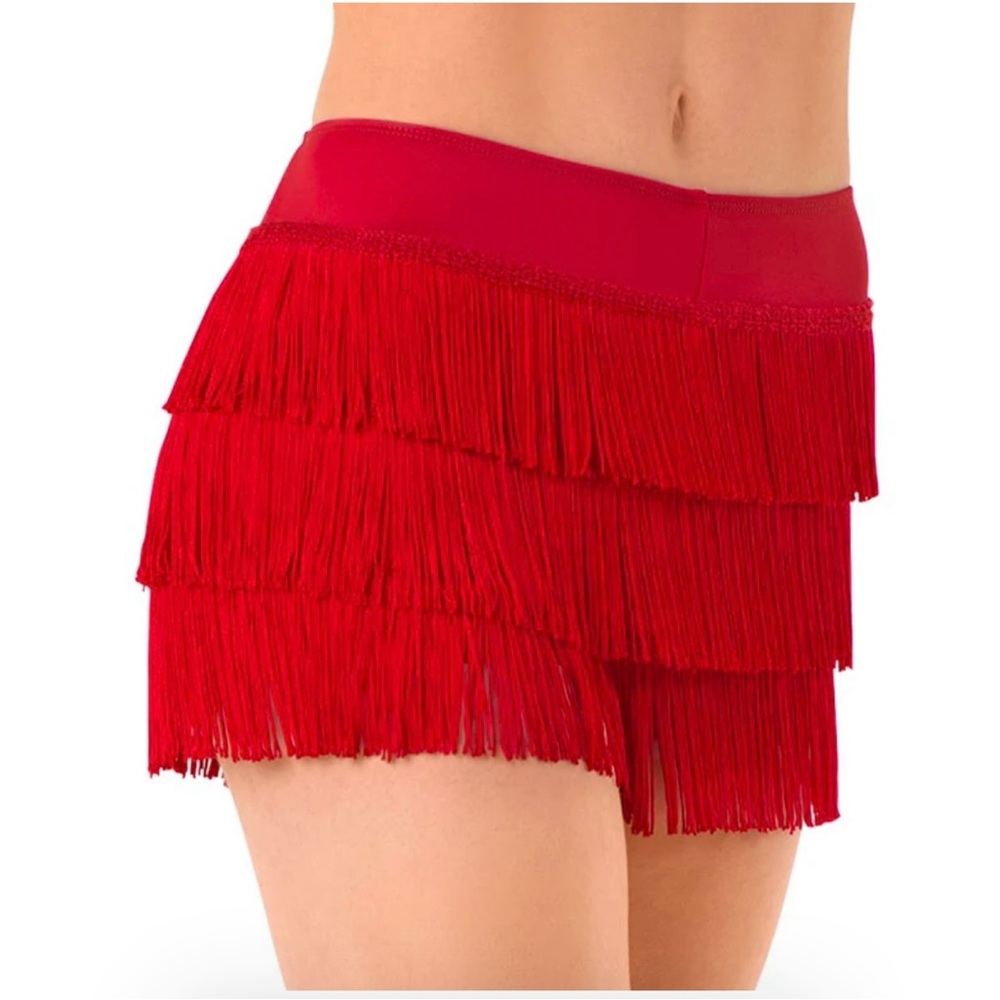 Balera Bright Red Dancewear Shorts Size Medium Adult NEW